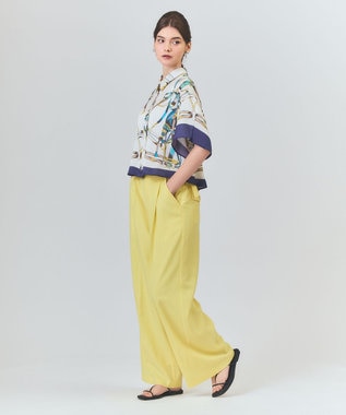 GRACE CONTINENTAL マリンワイドパンツ イエロー