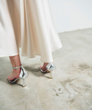 GRACE CONTINENTAL サテンバイアスロングスカート キナリ