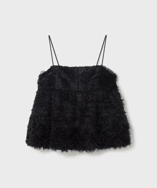 GRACE CONTINENTAL フラワーチュールキャミ ブラック