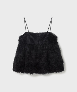 GRACE CONTINENTAL フラワーチュールキャミ ブラック