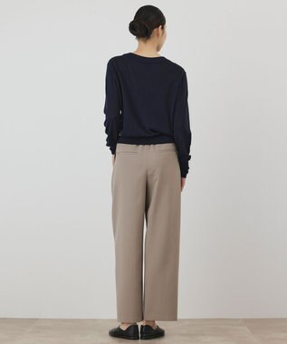 GRACE CONTINENTAL バイカラーウールニットトップ ネイビー