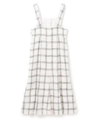 GRACE CONTINENTAL チェックツイードジャンパースカート ホワイト