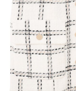 GRACE CONTINENTAL チェックツイードジャンパースカート ホワイト