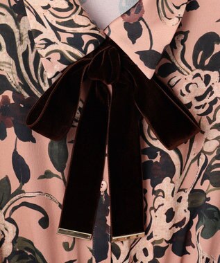 GRACE CONTINENTAL ローズオーナメントプリントワンピース ピンク