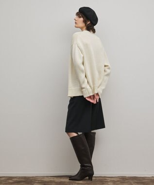 GRACE CONTINENTAL バイカラーリブニットトップ キナリ