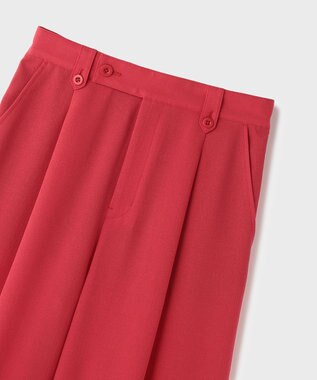 GRACE CONTINENTAL リネンタッチタックパンツ レッド