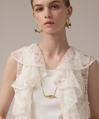 GRACE CONTINENTAL フリルカラーレースワンピース キナリ