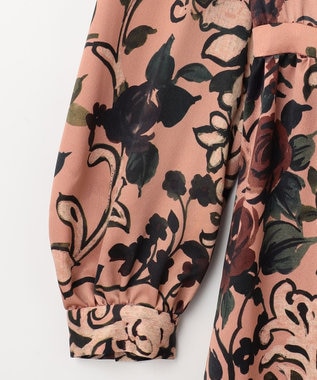 GRACE CONTINENTAL ローズオーナメントプリントワンピース ピンク