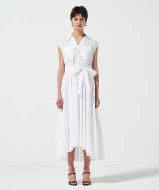 GRACE CONTINENTAL ティアードコンビシャツワンピース ホワイト