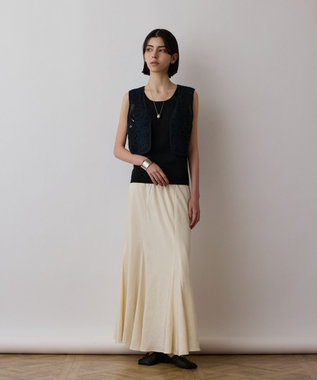 GRACE CONTINENTAL メッシュembジレ ブラック