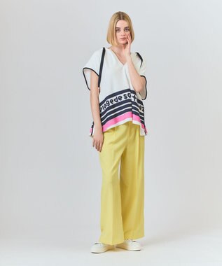 GRACE CONTINENTAL マリンワイドパンツ イエロー