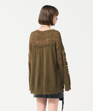 GRACE CONTINENTAL グランジニットトップ カーキ