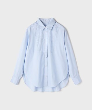GRACE CONTINENTAL ピンタックドレスシャツ ブルー