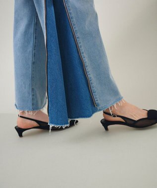 GRACE CONTINENTAL サイドジップデニムパンツ ブルー