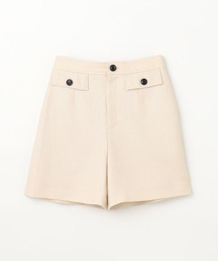 GRACE CONTINENTAL リネンタッチハーフパンツ ベージュ