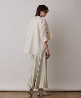 23SS 新品未使用　サテンフレアスカート　グレースコンチネンタル　ロング サテンバイアスロングスカート / GRACE CONTINENTAL | GRACE