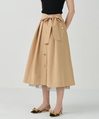 GRACE CONTINENTAL レイヤードタックスカート ベージュ