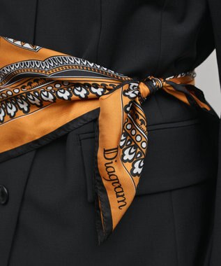 GRACE CONTINENTAL バンダナ柄スカーフ オレンジ