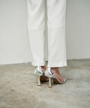 GRACE CONTINENTAL ダブルクロススリムパンツ ホワイト