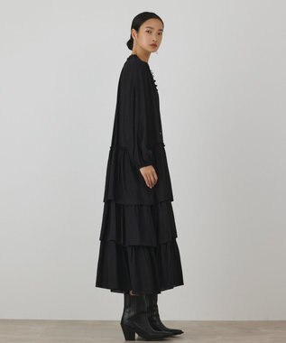 GRACE CONTINENTAL ヨウリュウティアードワンピース ブラック