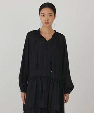GRACE CONTINENTAL ヨウリュウティアードワンピース ブラック
