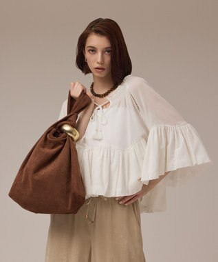 GRACE CONTINENTAL バルーンカフタントップ ホワイト