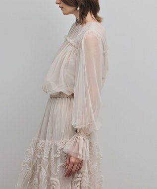GRACE CONTINENTAL チュールタイブラウス キナリ