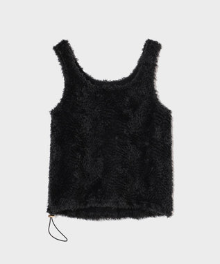 GRACE CONTINENTAL チュールフェザータンクトップ ブラック