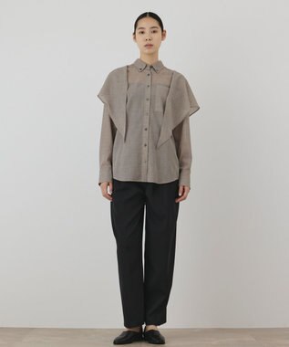 GRACE CONTINENTAL ストール付シャツ ベージュ