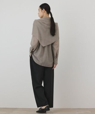 GRACE CONTINENTAL ストール付シャツ ベージュ