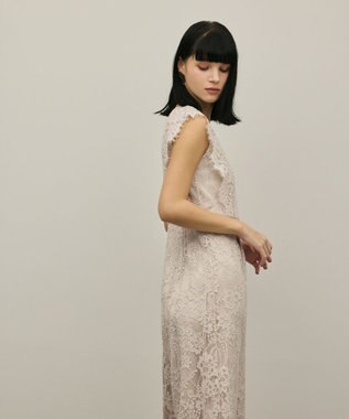 GRACE CONTINENTAL コードレースサロペット ベージュ