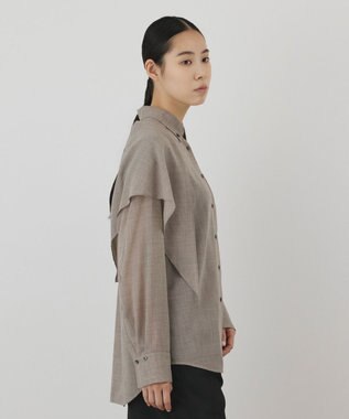 GRACE CONTINENTAL ストール付シャツ ベージュ