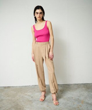 GRACE CONTINENTAL デコルテニットタンク ピンク