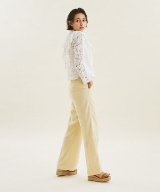 グレースコンチネンタル GRACE CONTINENTAL 24AW レースコンビハイネックトップ ブラウス 長袖 36 ホワイト /ES ■OS レディース レースコンビハイネックトップ / GRACE CONTINENTAL | GRACE