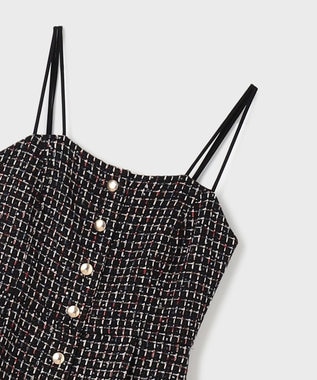 GRACE CONTINENTAL ツイードサロペット マルチ