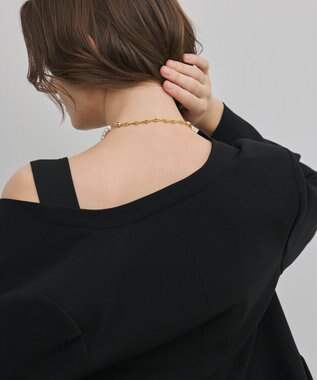 GRACE CONTINENTAL パールリボンネックレス ホワイト