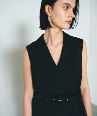 GRACE CONTINENTAL テーラーチュールワンピース ブラック