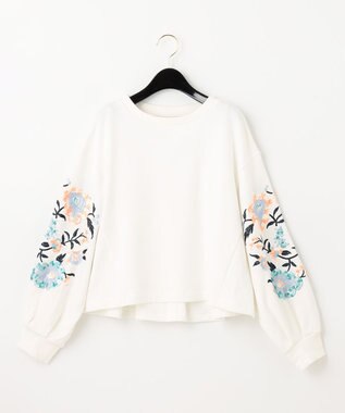 GRACE CONTINENTAL 裏毛トップス 刺繍スリーブ裏毛トップ / GRACE CONTINENTAL | GRACE