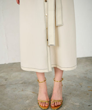 GRACE CONTINENTAL 配色ステッチワークシャツワンピース キナリ