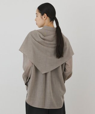 GRACE CONTINENTAL ストール付シャツ ベージュ