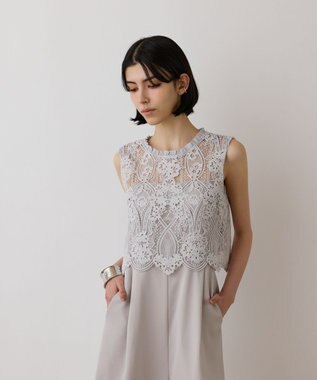 GRACE CONTINENTAL レースコンビサロペット グレー