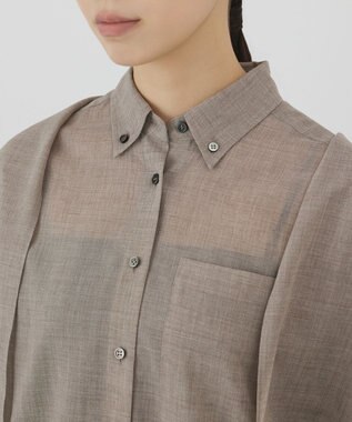 GRACE CONTINENTAL ストール付シャツ ベージュ