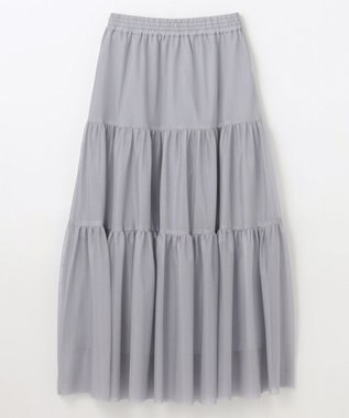 GRACE CONTINENTAL チュールティアードスカート グレー