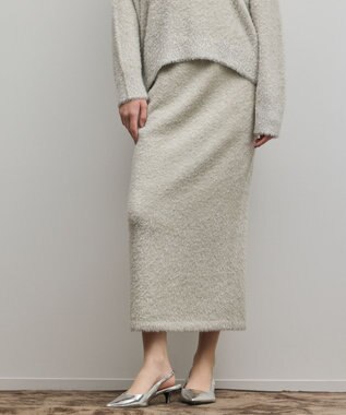 GRACE CONTINENTAL ラメフェザーニットスカート