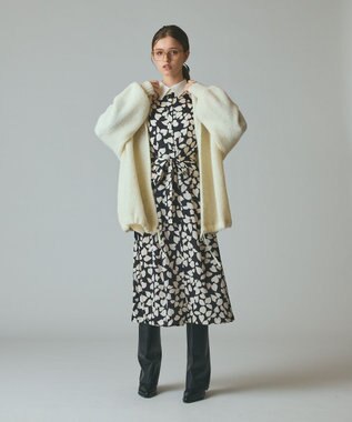 GRACE CONTINENTAL ストールアルパカカーディガン ホワイト