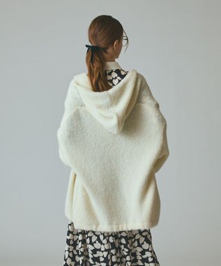 GRACE CONTINENTAL ストールアルパカカーディガン ホワイト