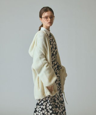 GRACE CONTINENTAL ストールアルパカカーディガン ホワイト
