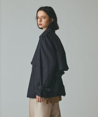 GRACE CONTINENTAL ケープショートトレンチコート ブラック