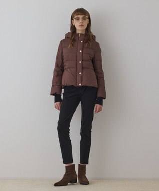 GRACE CONTINENTAL エコファーショートダウンジャケット ブラウン