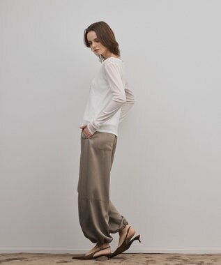 GRACE CONTINENTAL シアーレイヤードカットトップ ホワイト